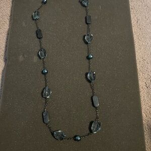 Lia Sophia Black and Blue Necklace